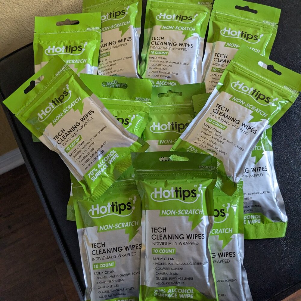 Hottips Non-Scratch TECH Cleaning wipes bundle